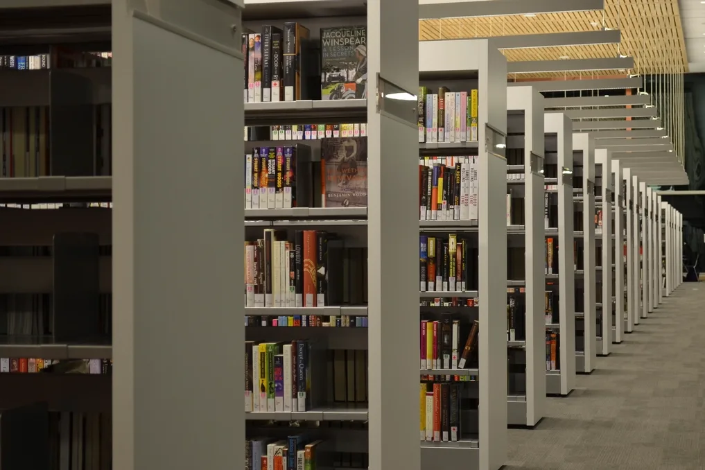 The reading room of a historic university library
