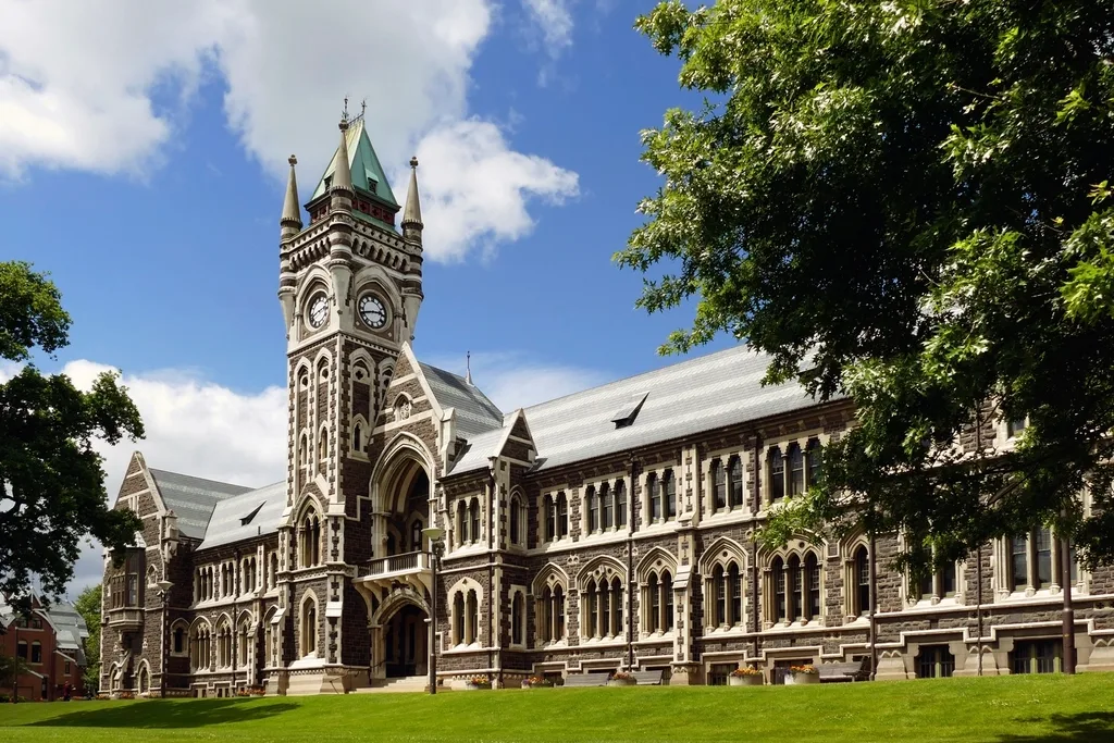 A university campus building seen across a lawn